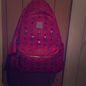 Red MCM backpack